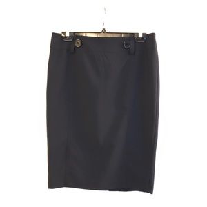 Studio Point Navy Blue Fully Lined Pencil Skirt-5